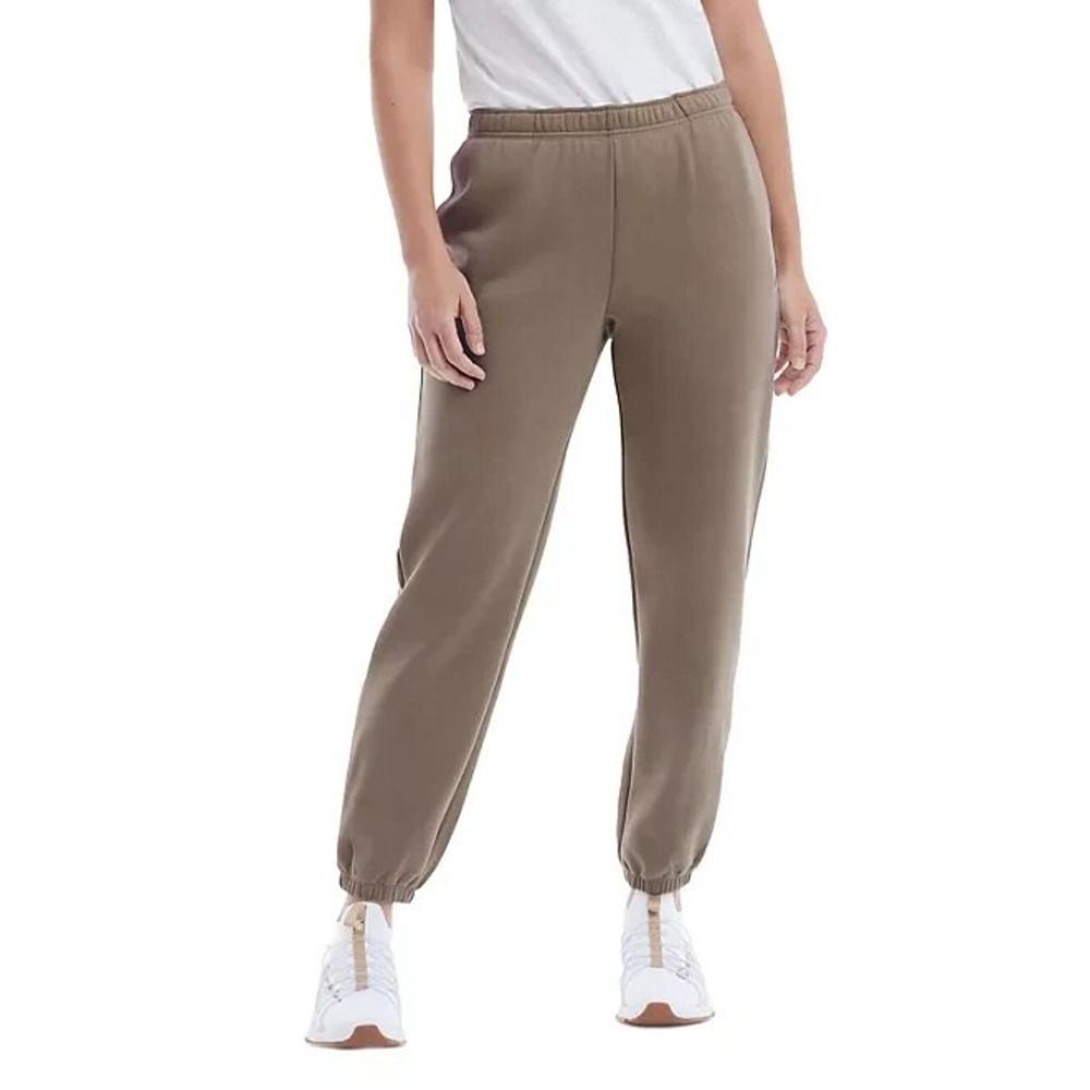 Champion Womens Fleece Jogger Pants Midway Brown XXL 2XL Relaxed Fit